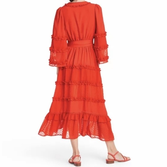 NWT! Alexis red orange dress - Picture 5 of 8